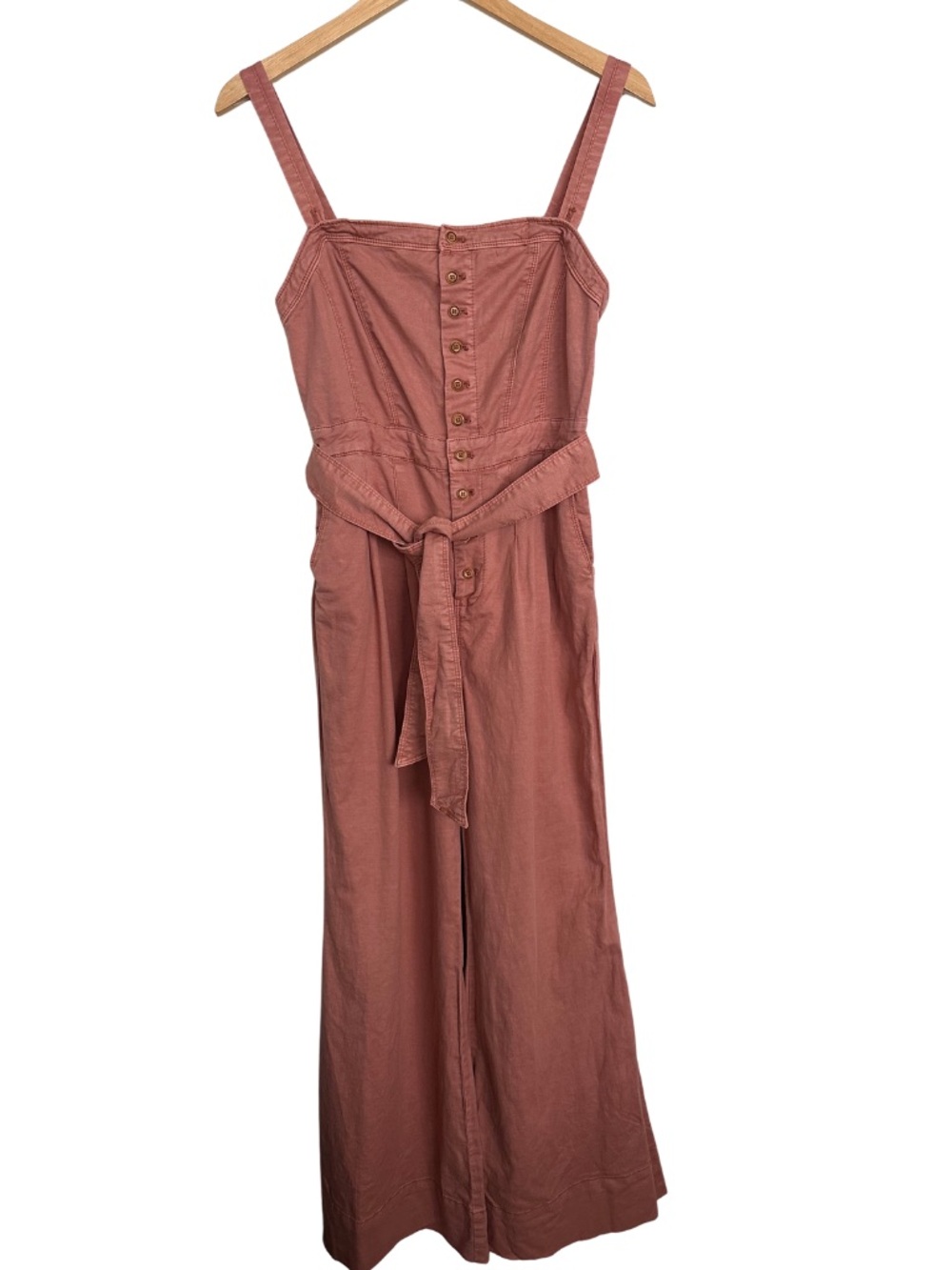 Anthropologie Pilcro Desmond Wide Leg Utility Jumpsuit SZ 2P Linen Blend NWT - Picture 4 of 9